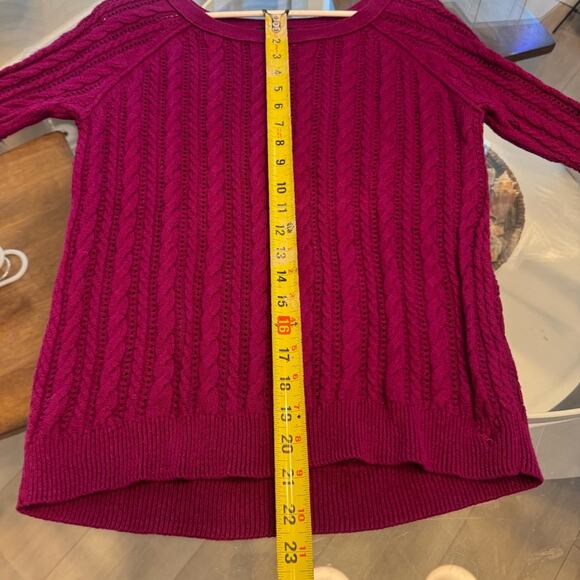 American Eagle Outfitters Women’s Open Knit 3/4 Sleeves Boatneck Sweater Size M - Picture 5 of 6